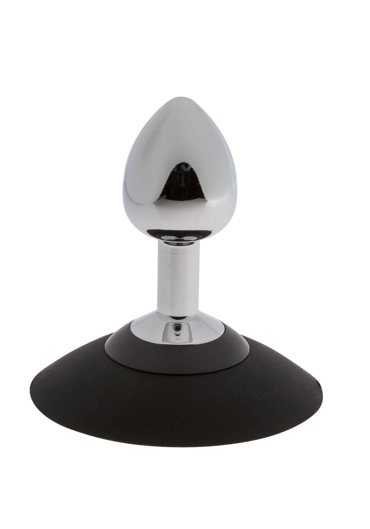 Plug anale Alu chrome – con ventosa, nero 38-257846 | Malesation