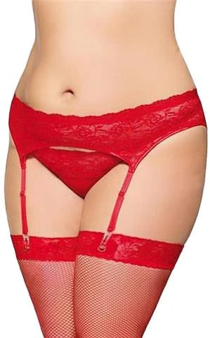 Porte-jarretelles 3305 - Grande taille - rouge 2XL