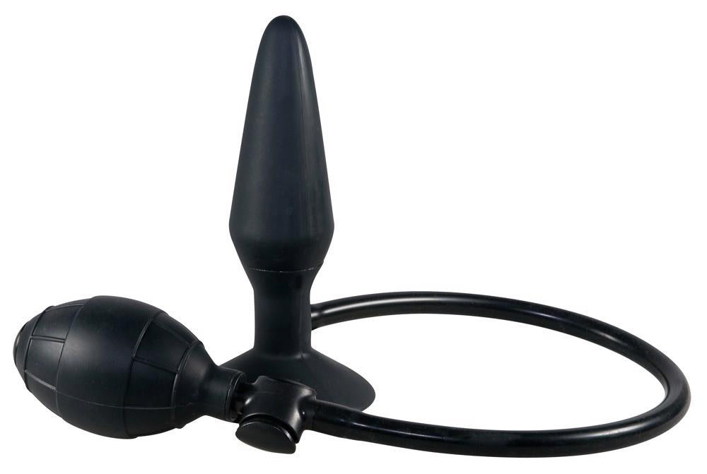 Plug anale True 15 cm – gonfiabile, nero