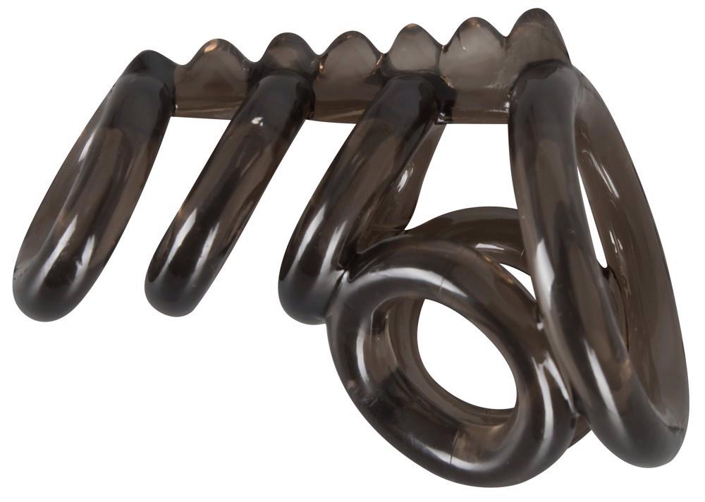 Anello fallico testicle – nero 6.5 cm | Bad Kitty