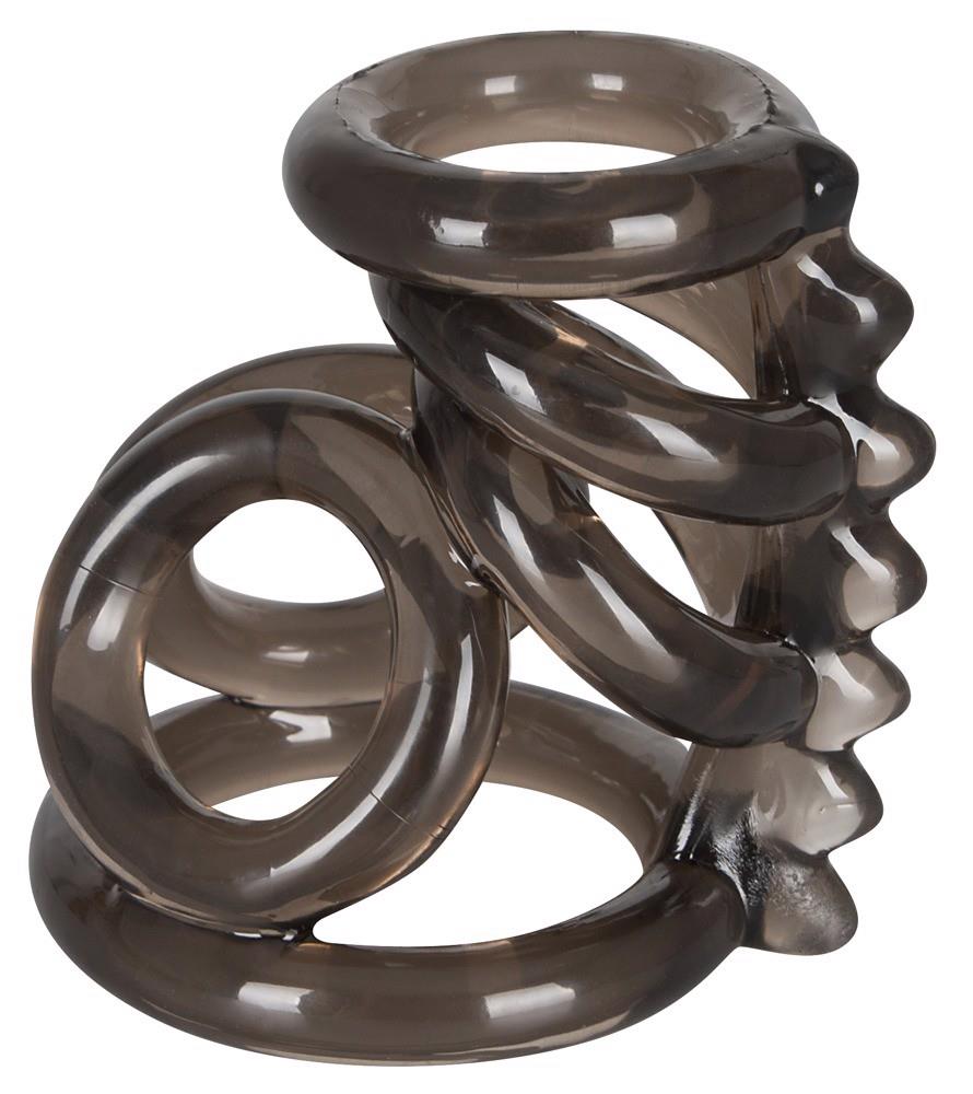 Anello fallico testicle – nero 6.5 cm | Bad Kitty