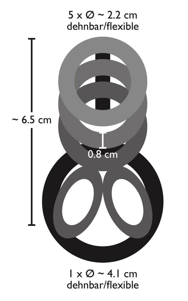 Anello fallico testicle – nero 6.5 cm | Bad Kitty
