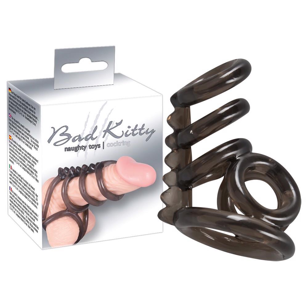 Anello fallico testicle – nero 6.5 cm | Bad Kitty