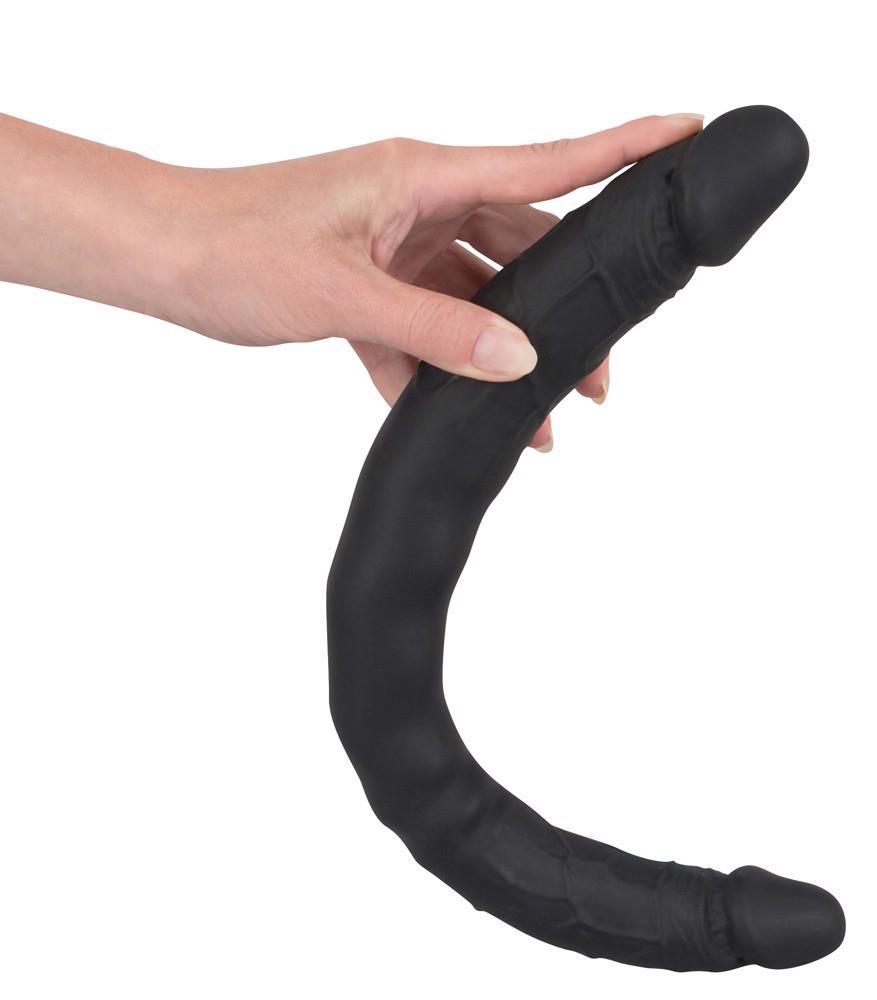 Dildo 40 cm – doppio, nero | Bad Kitty