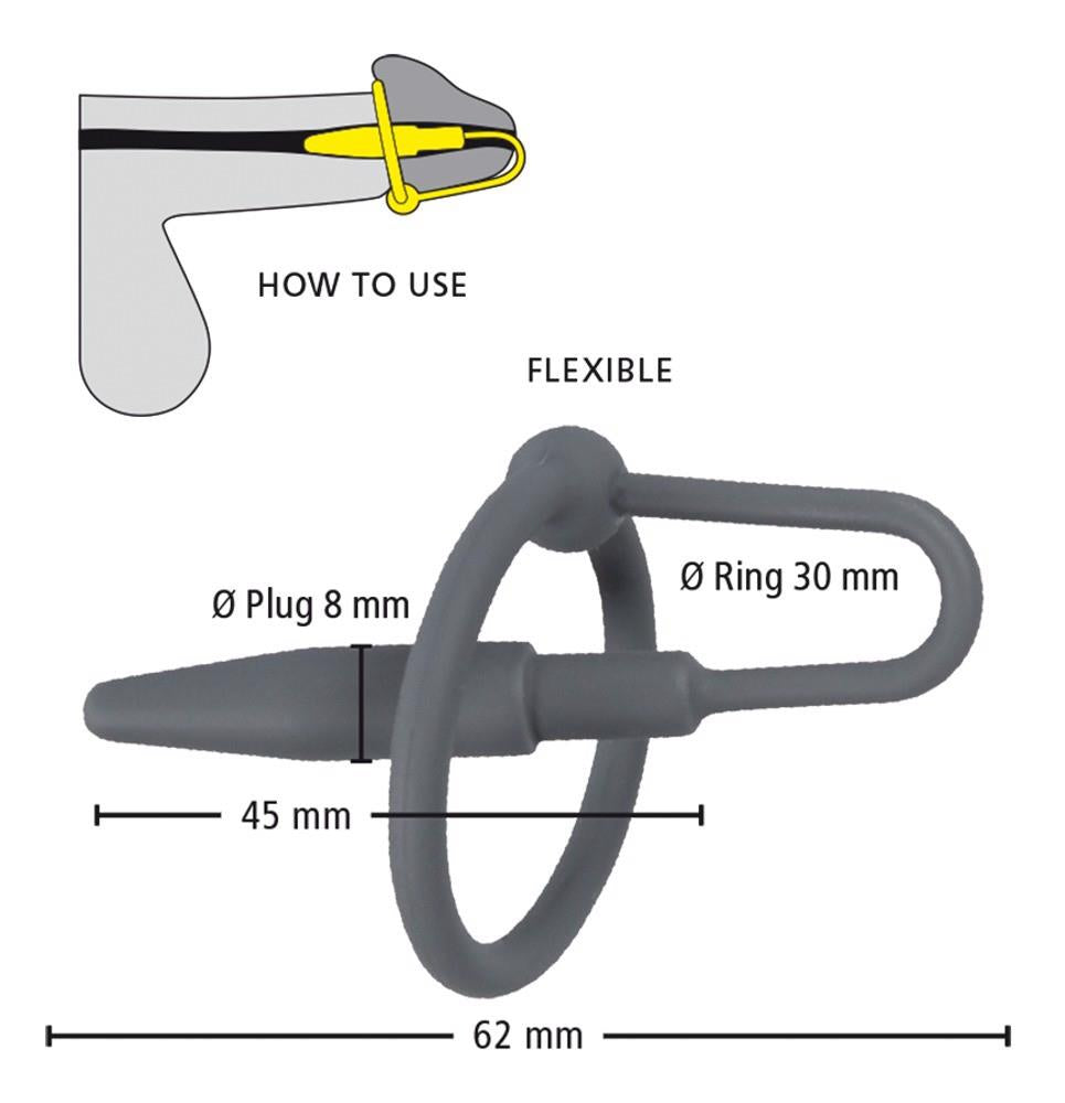 Obturateur de pénis avec anneau de gland