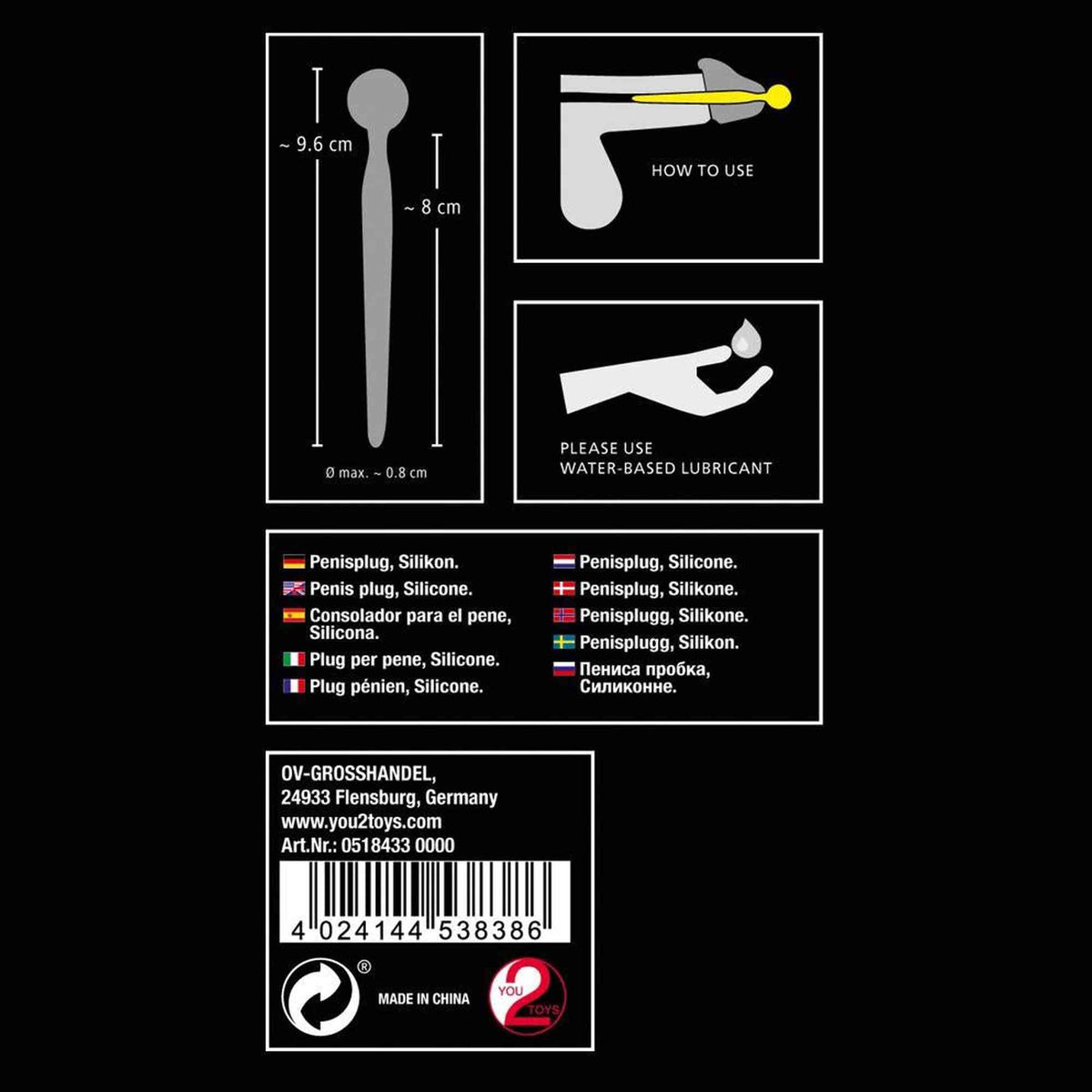 Dispositivo di castità Sperm Stopper max – blu | Penisplug