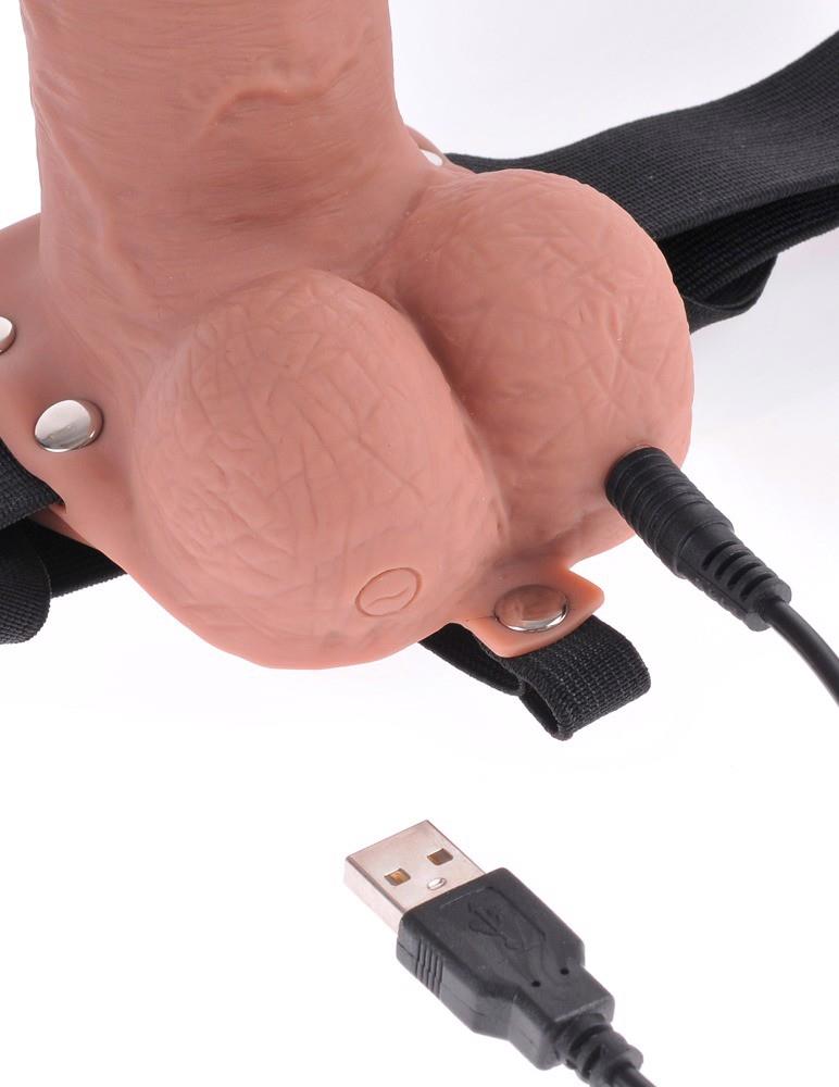 Strap-on Hollow 10 funzioni – ricaricabile, con telecomando, nude | Fetish Fantasy Series