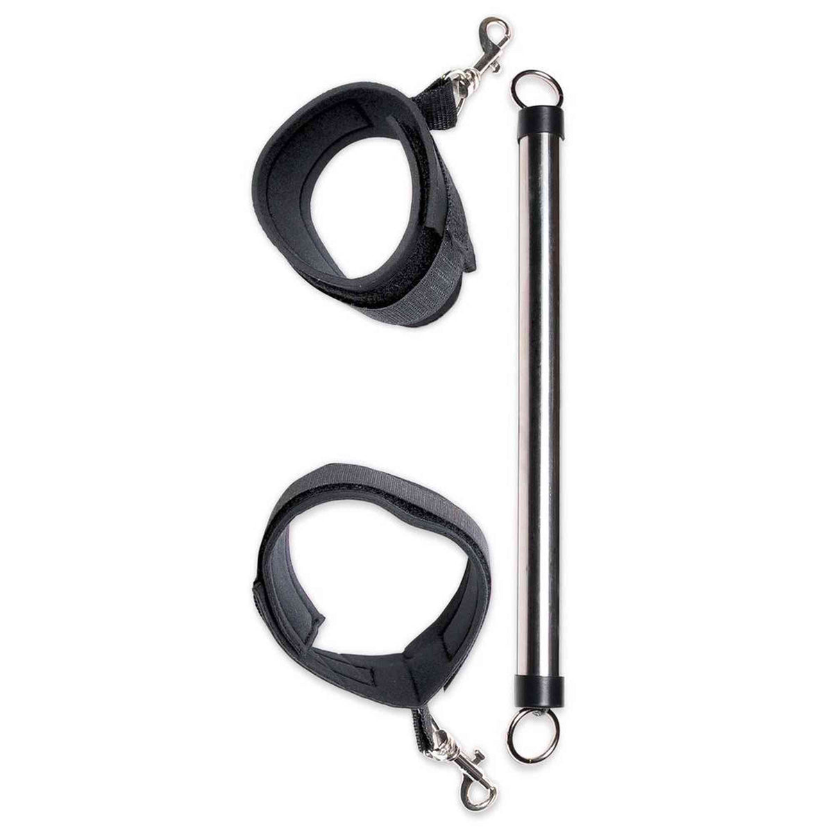 Costrizione bondage Ffsle Spreader Bar Silve – nera | Fetish Fantasy Series Limited Edition