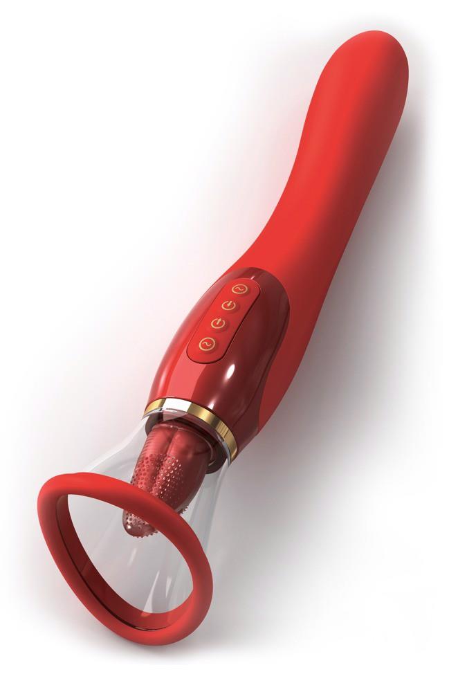 Stimolatore clitorideo ultimate 24k 10 funzioni – ricaricabile, rosso | Fantasy For Her