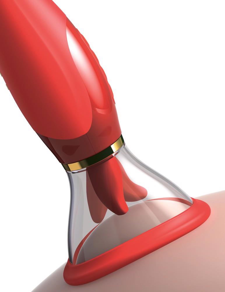 Stimolatore clitorideo ultimate 24k 10 funzioni – ricaricabile, rosso | Fantasy For Her