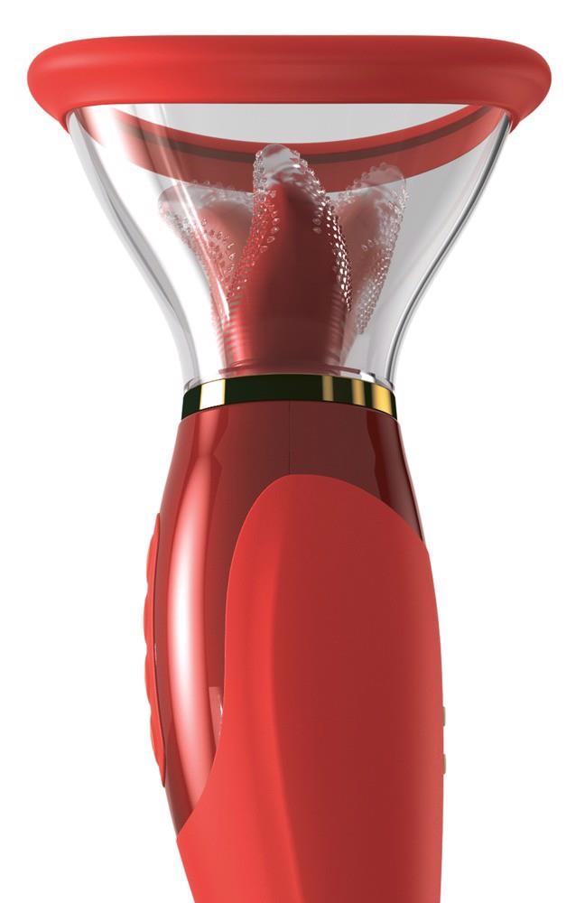 Stimolatore clitorideo ultimate 24k 10 funzioni – ricaricabile, rosso | Fantasy For Her