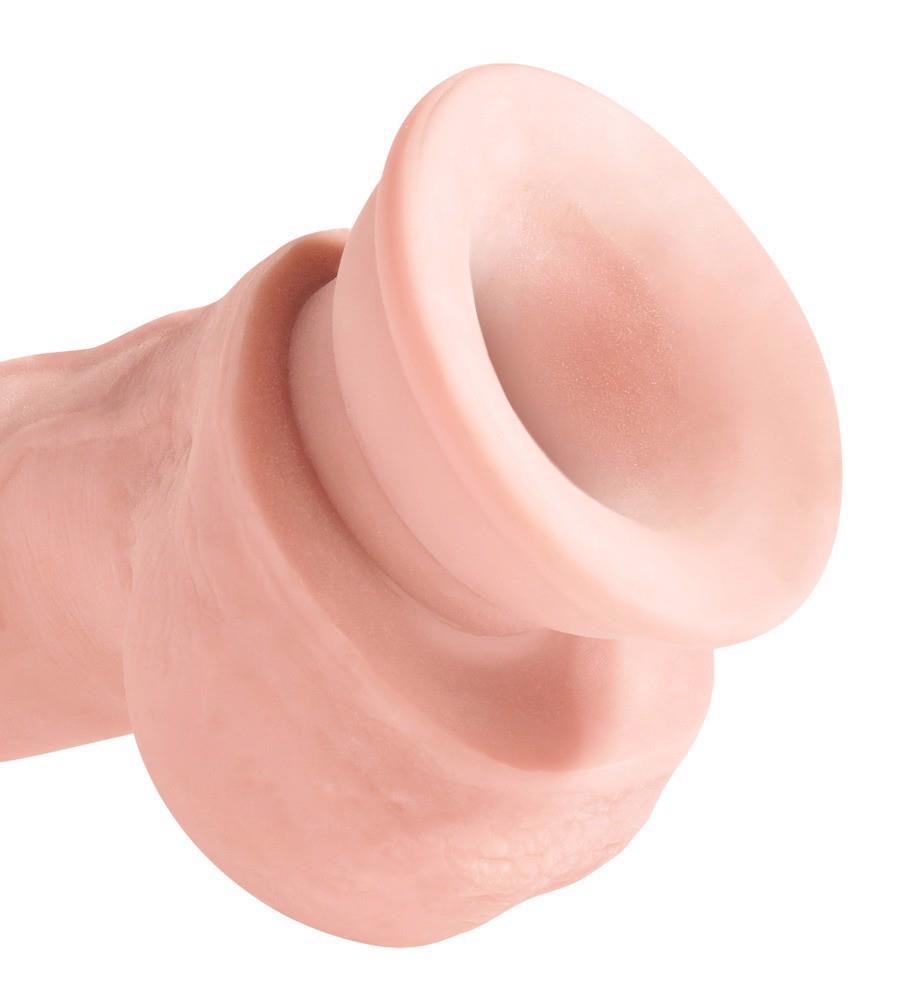 Dildo realistico KCP 8 TD Fat – con ventosa, in cyberskin | King Cock Plus