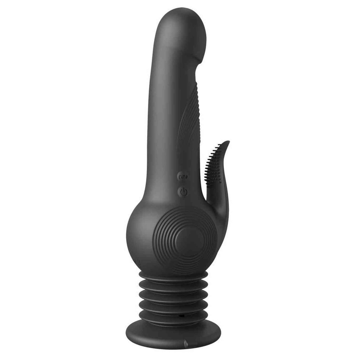 Estimulador de clítoris Pogo Thruster 10 funciones – recargable, con empuje, negro | Fetish Fantasy Series