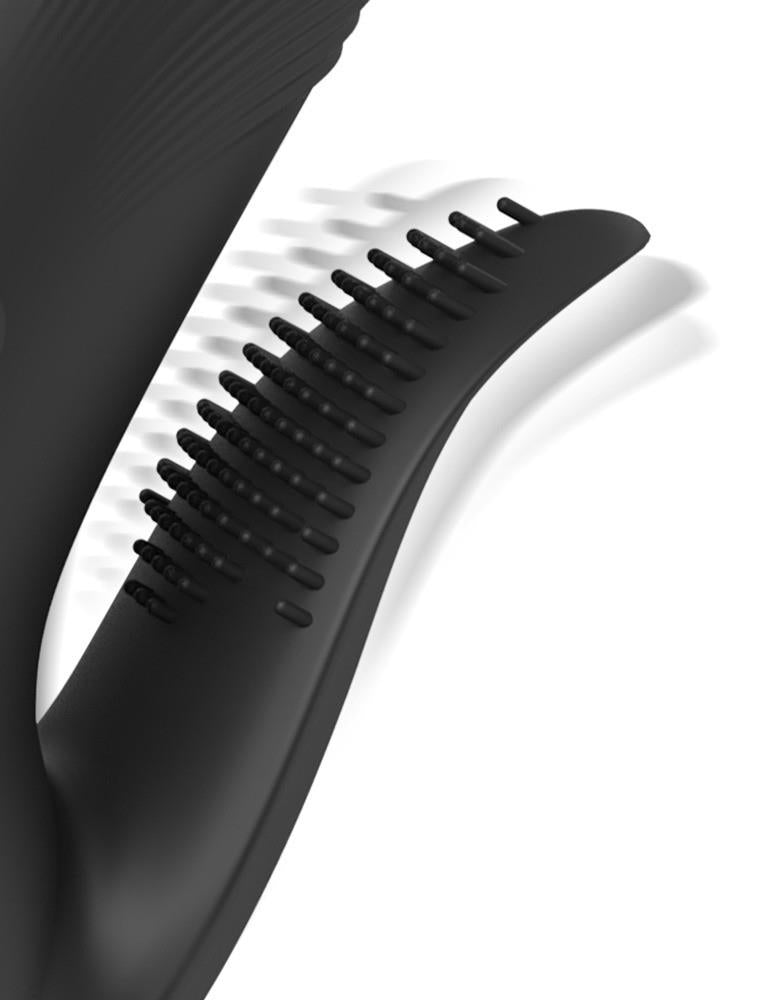Estimulador de clítoris Pogo Thruster 10 funciones – recargable, con empuje, negro | Fetish Fantasy Series