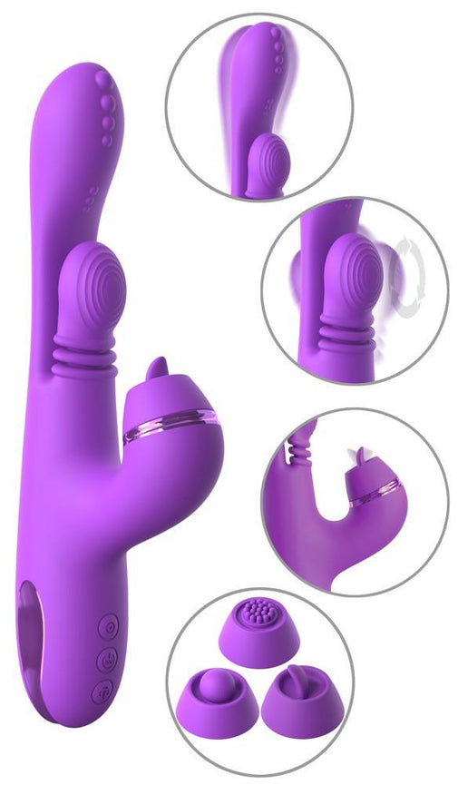 Vibratore rabbit IntiMotion Pulse Pro 10 funzioni – ricaricabile, viola | Fantasy For Her