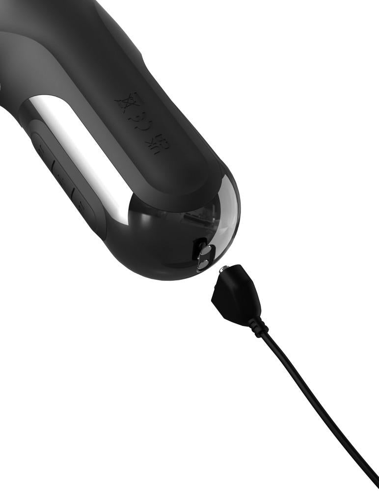 Rabbit-Vibrator Sonix Thruster 10 Funktionen – wiederaufladbar, stoßend, schwarz | Fetish Fantasy Series