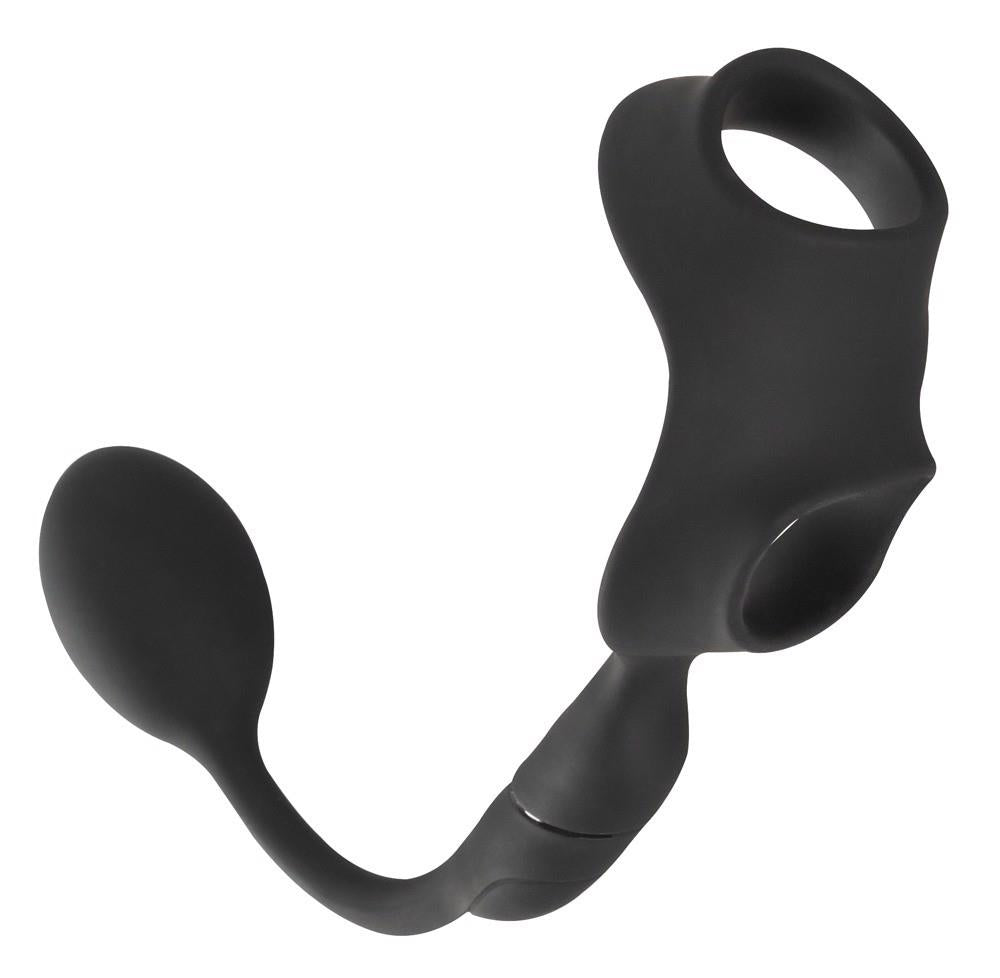 Anel peniano 10 funções – com controlo remoto, preto 33 cm | Rebel