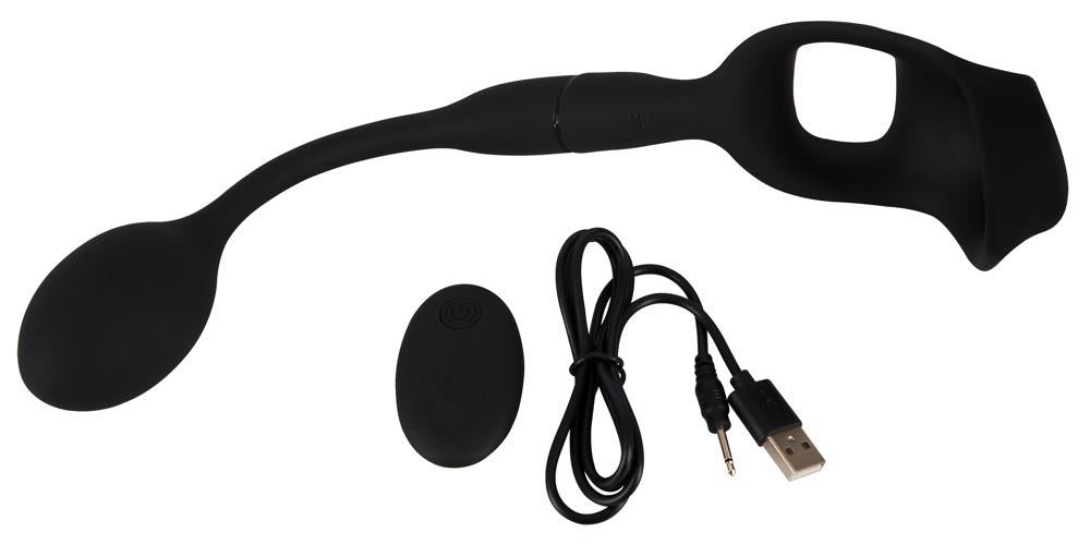 Anel peniano 10 funções – com controlo remoto, preto 33 cm | Rebel