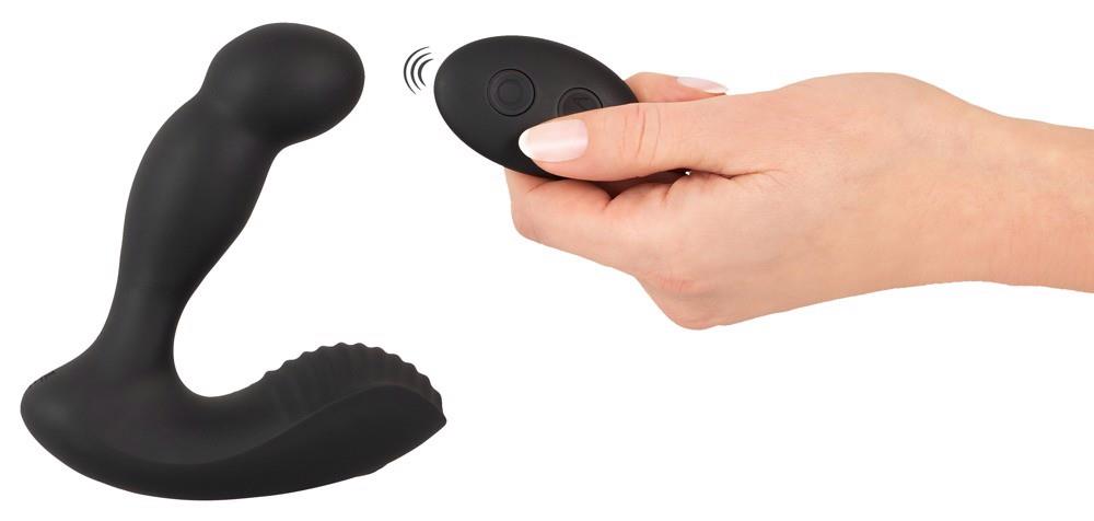 Masajeador de próstata 10 funciones – con mando a distancia, negro 13.1 cm | Rebel