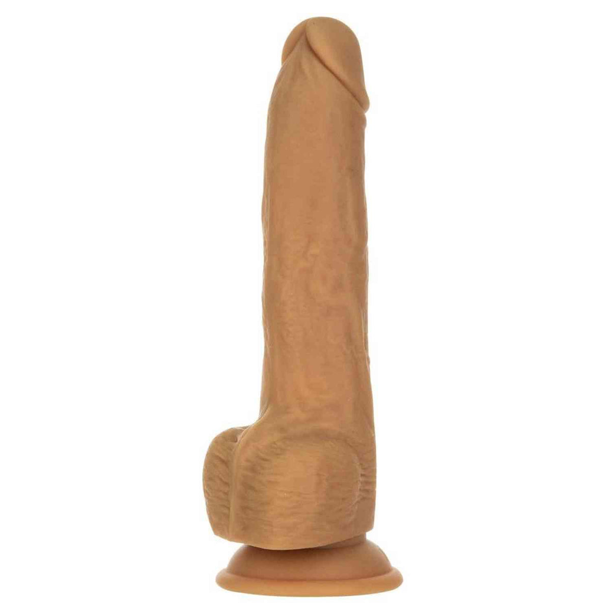 Realistic vibrator 22.86 cm – remote control, with suction cup, nude | Naked Addiction