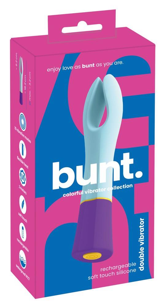Vibratore speciale bunt.double 18.2 cm – ricaricabile, doppio, multicolore