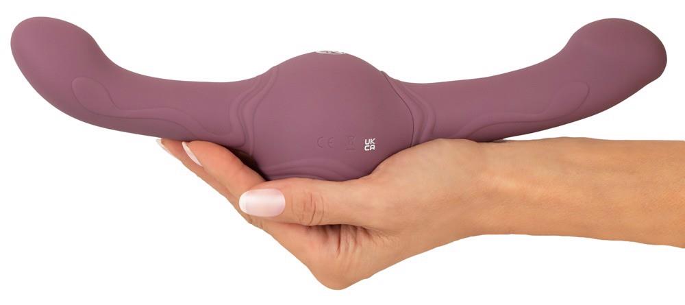 Special vibrator Turbo Shaker 3 functions – rechargeable, double, purple