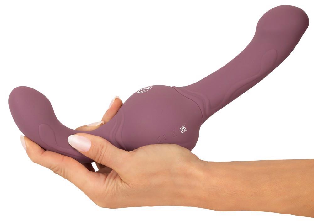 Special vibrator Turbo Shaker 3 functions – rechargeable, double, purple