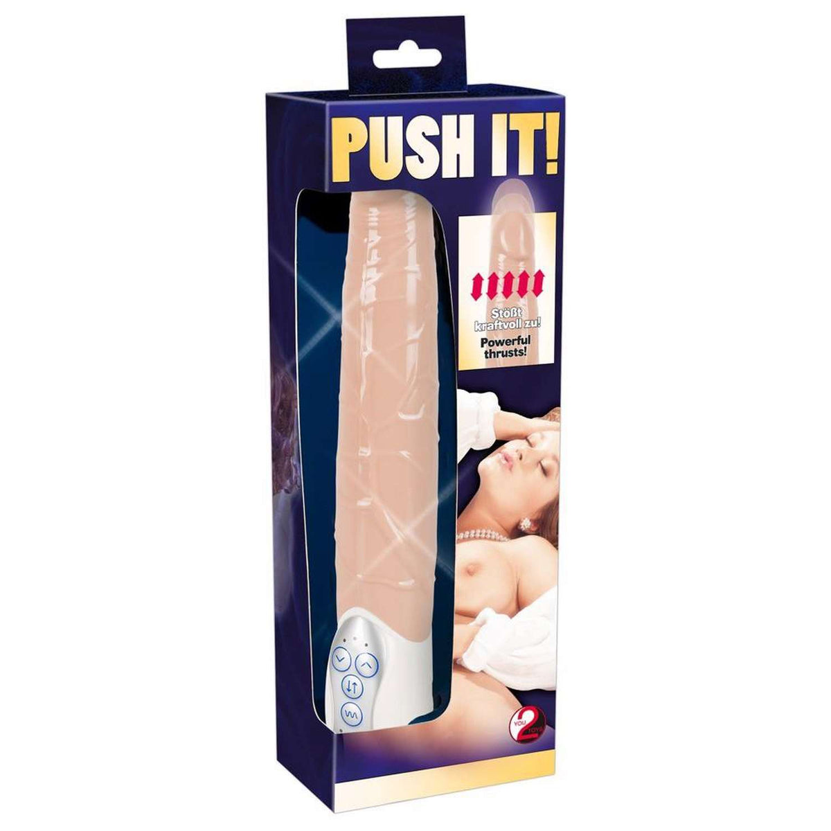 Realisztikus vibrátor Push 3 funkció – testszínű