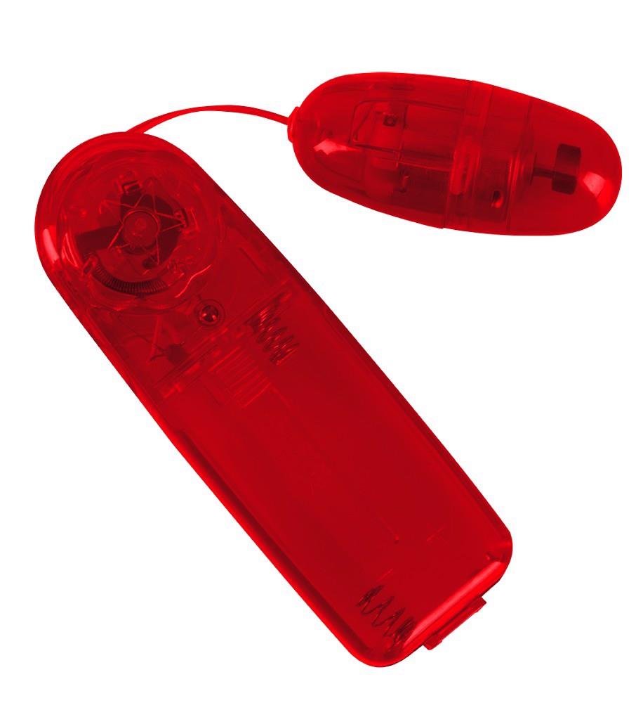 Vibratore bullet – con telecomando, rosso