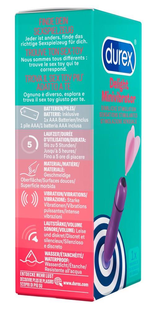 Mini vibrátor intense Delight 9 cm – lila | Durex