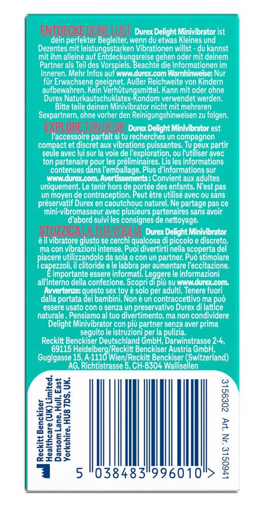 Mini vibrátor intense Delight 9 cm – lila | Durex