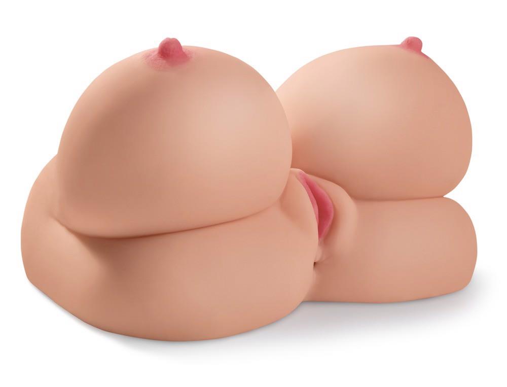 Masturbatore PDX Interactive Titty Fuck 18.4 cm – ricaricabile, nude