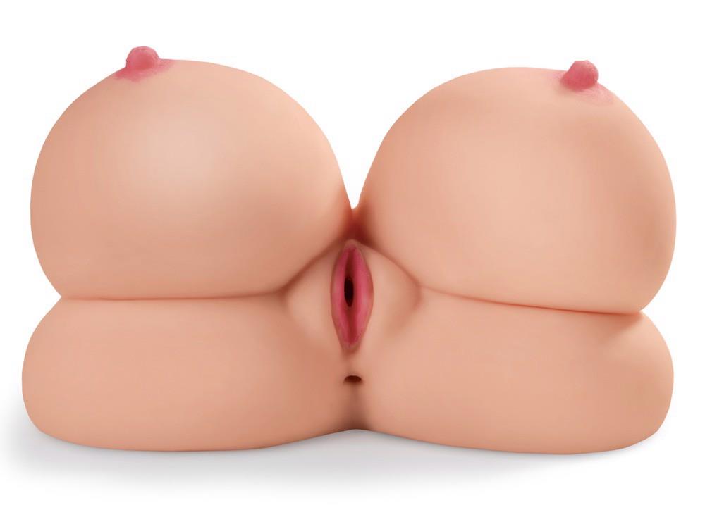 Masturbatore PDX Interactive Titty Fuck 18.4 cm – ricaricabile, nude