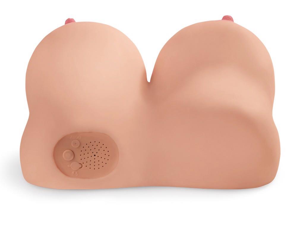 Masturbatore PDX Interactive Titty Fuck 18.4 cm – ricaricabile, nude