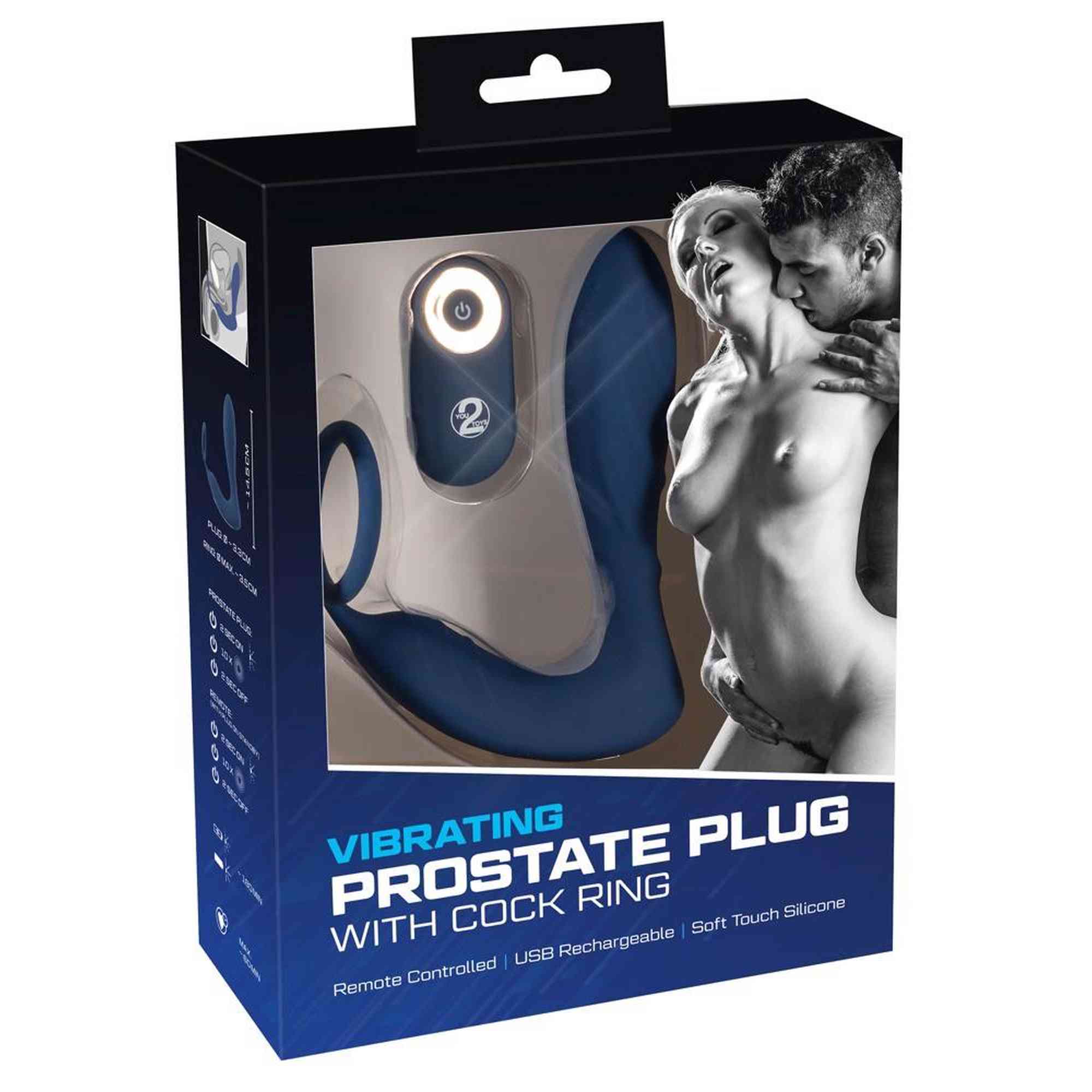 Vibrating Prostate Plug with Cock Ring