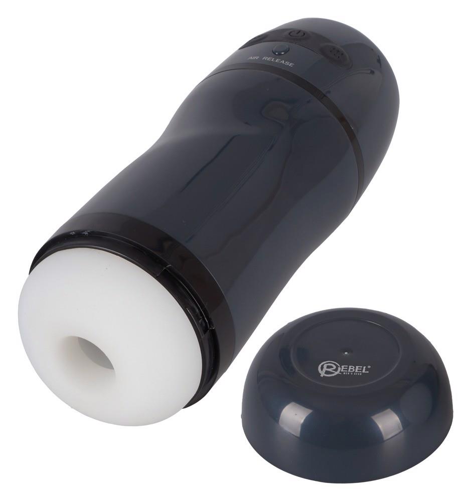 Masturbator 2 Funktionen – wiederaufladbar, schwarz 21.8 cm | Rebel