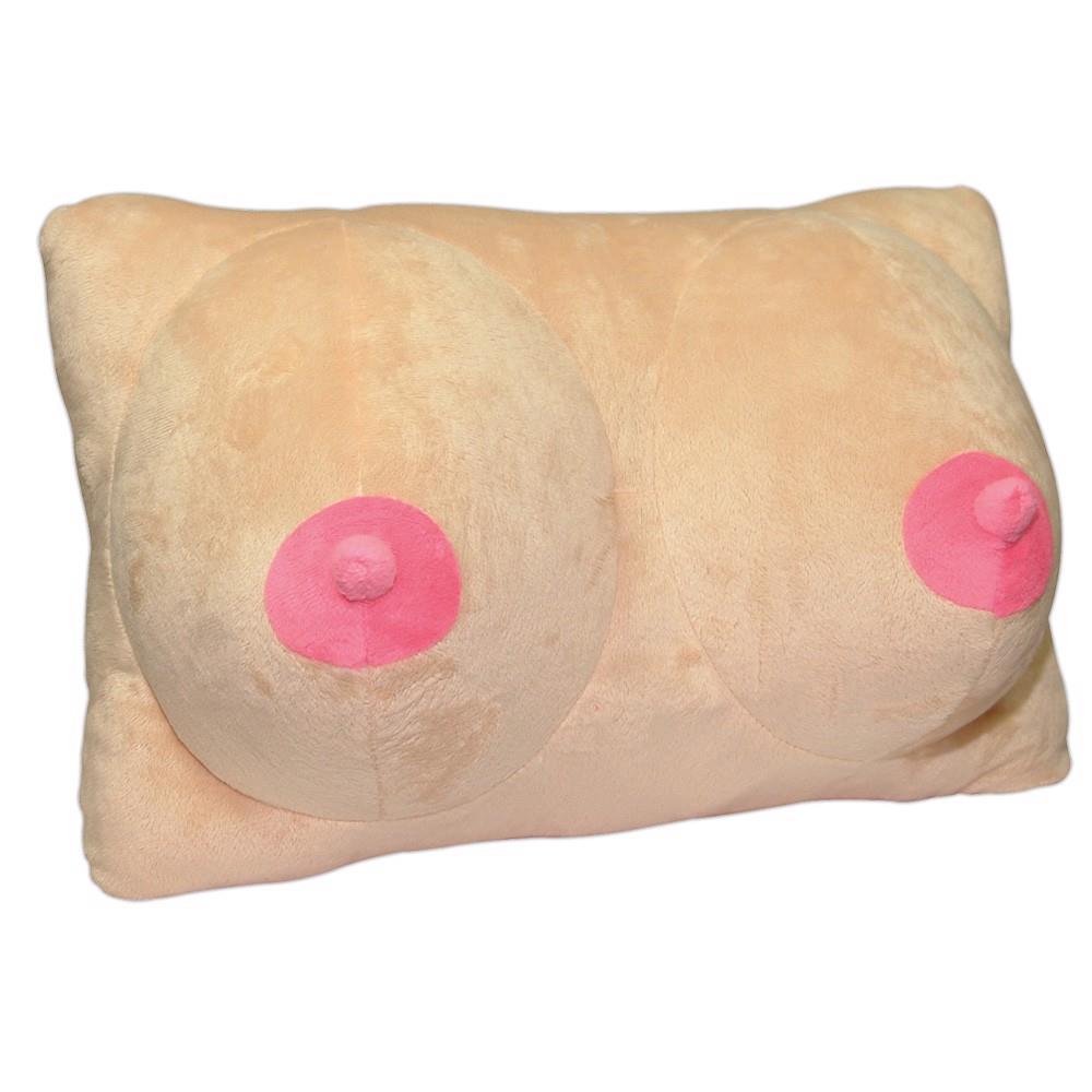 Coussin en peluche « Seins »