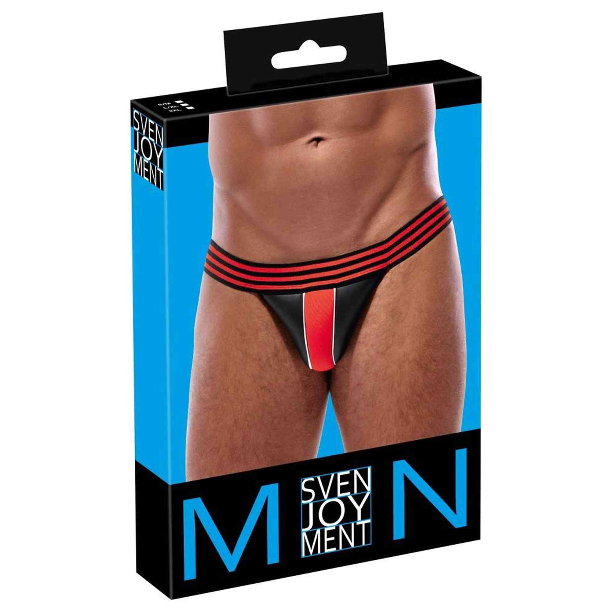 Slip kangourou pour homme noir/rouge 2XL