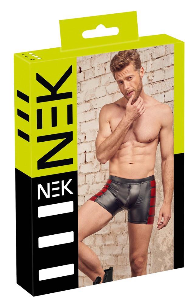 Pantaloni da uomo neri/rossi S
