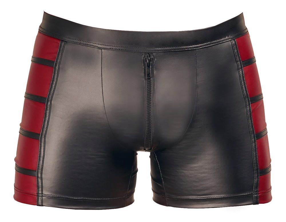 Pantaloni da uomo neri/rossi S