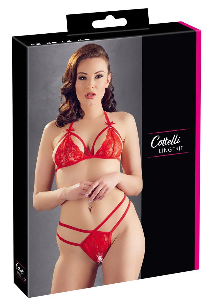 Ensemble en dentelle rouge M