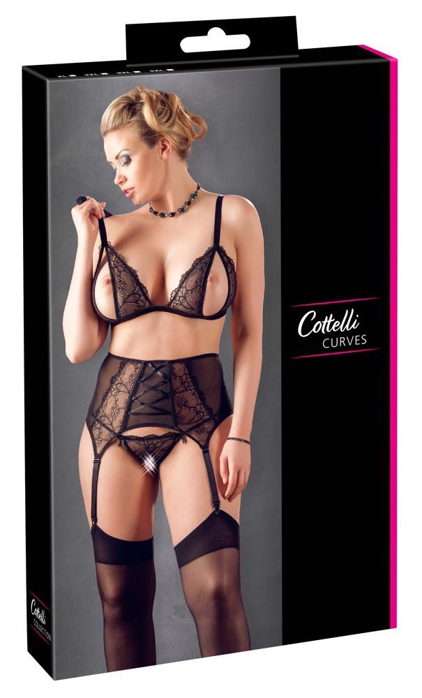Ensemble soutien-gorge et jarretelles 4XL