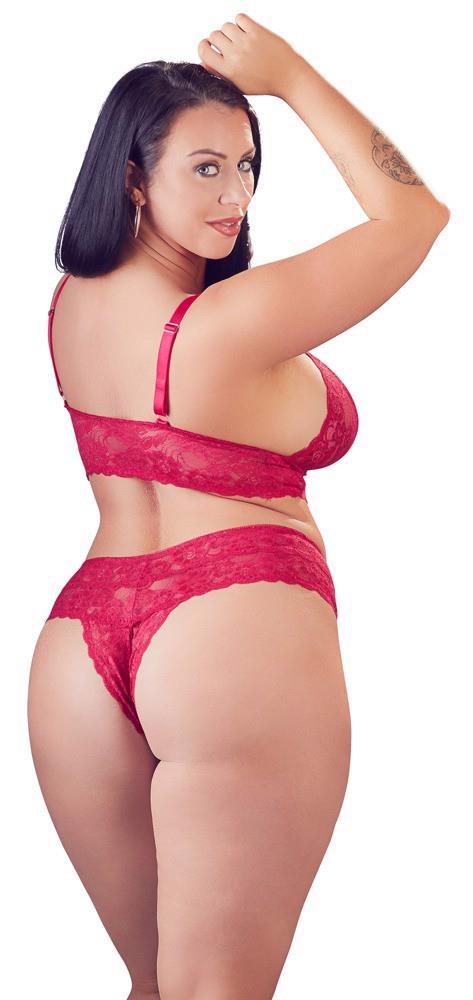 Soutien-gorge et culotte rouge XL