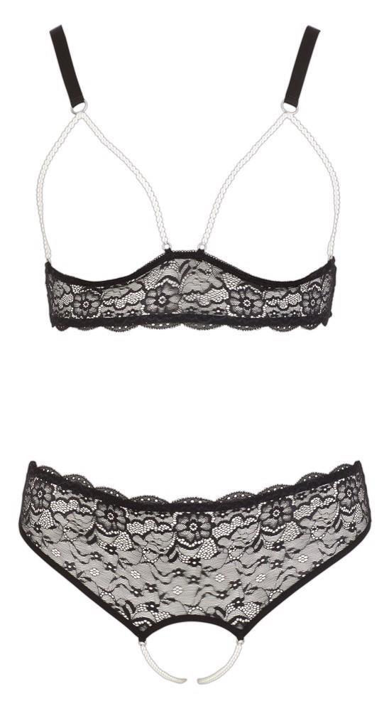 Ensemble de lingerie – en dentelle, ouvert, noir 22129001041 | Cottelli CURVES