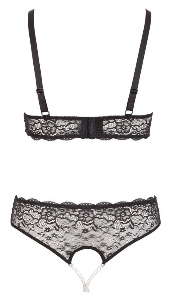 Ensemble de lingerie – en dentelle, ouvert, noir 22129001041 | Cottelli CURVES