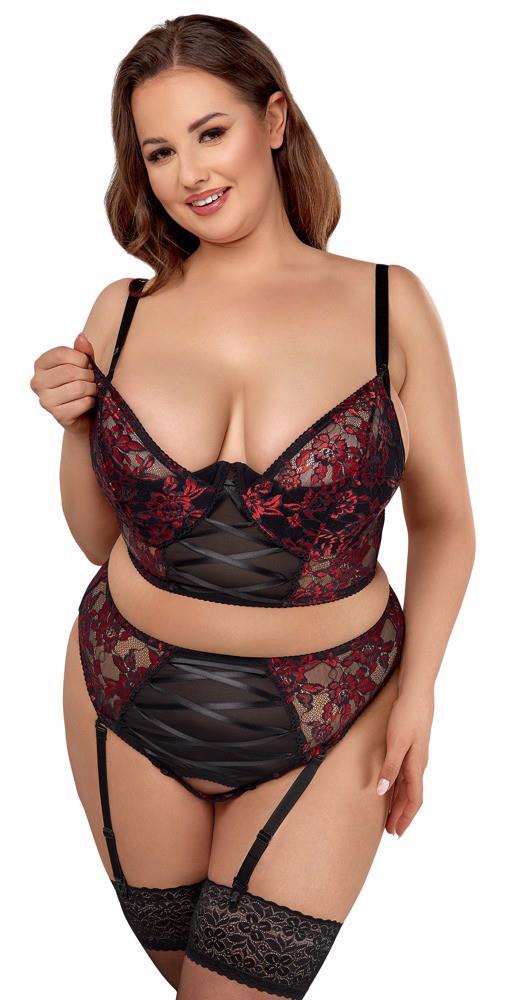 Completino – in pizzo, nero | Cottelli CURVES