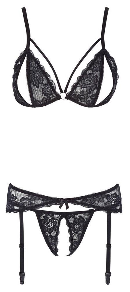 Ensemble jarretelles en dentelle Taille S