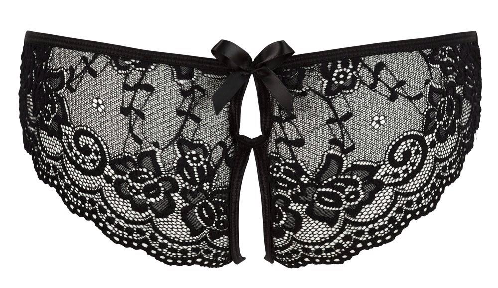 Culotte en dentelle entrejambe ouvert XL