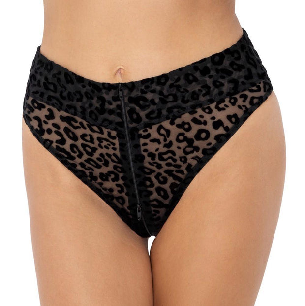 Cueca – em rede, com fecho, preta | Noir
