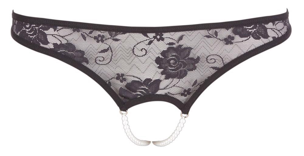 Bugyi – csipke, virágos, fekete 23209671031 | Cottelli LINGERIE